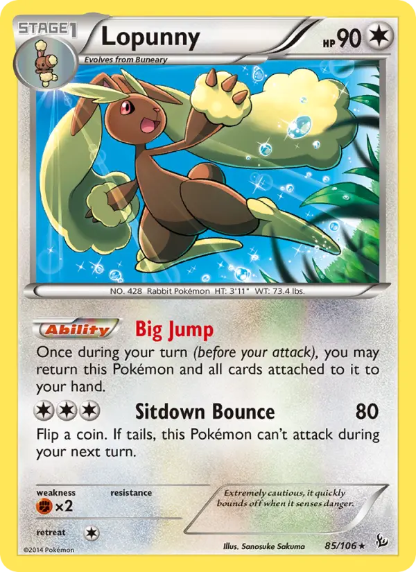 Lopunny, Pokémon card