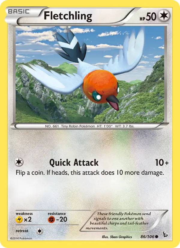 Fletchling, Pokémon card