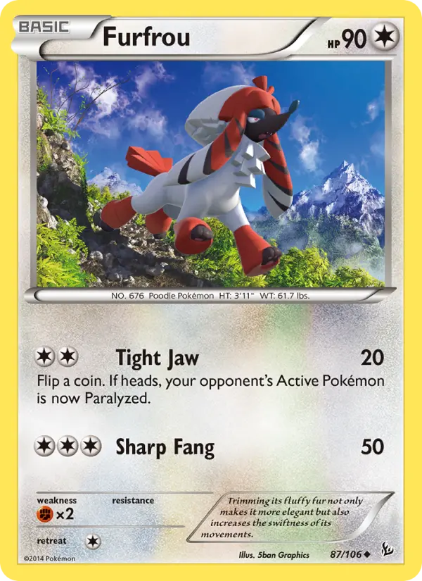 Furfrou, Pokémon card