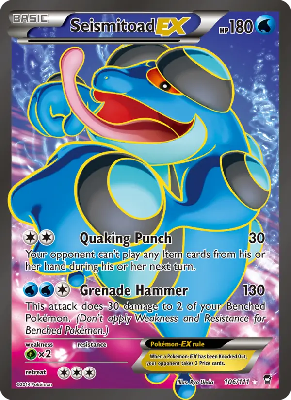 Seismitoad EX, Pokémon card