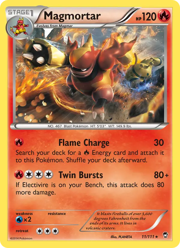Magmortar, Pokémon card