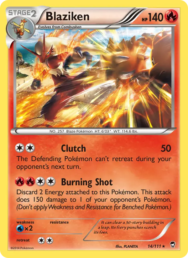 Blaziken, Pokémon card