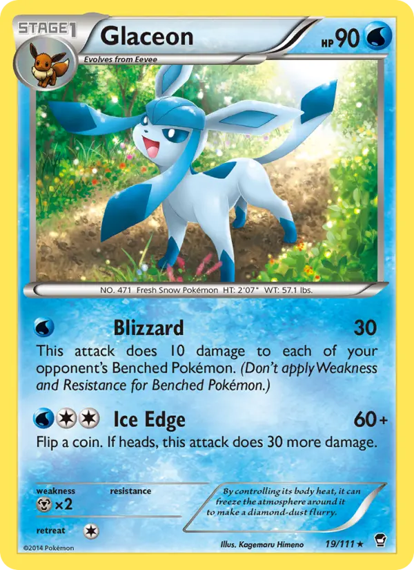 Glaceon, Pokémon card