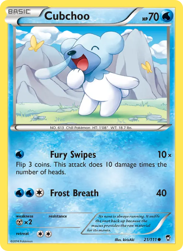 Cubchoo, Pokémon card