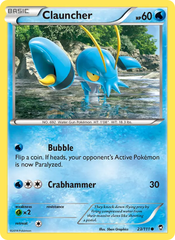 Clauncher, Pokémon card