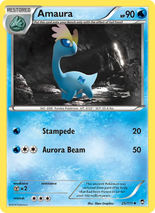 Amaura, Pokémon card