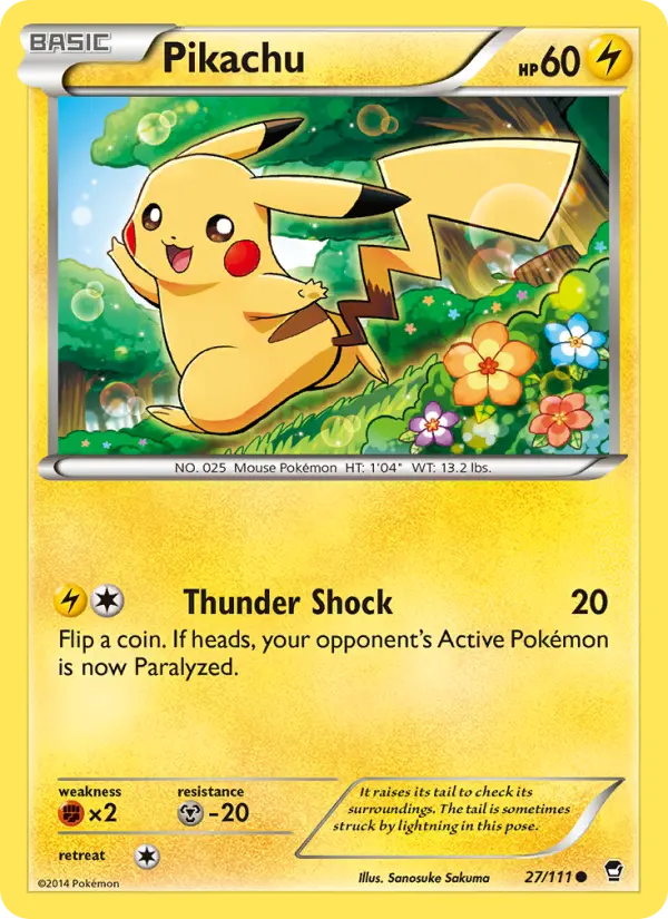 Pikachu, Pokémon card
