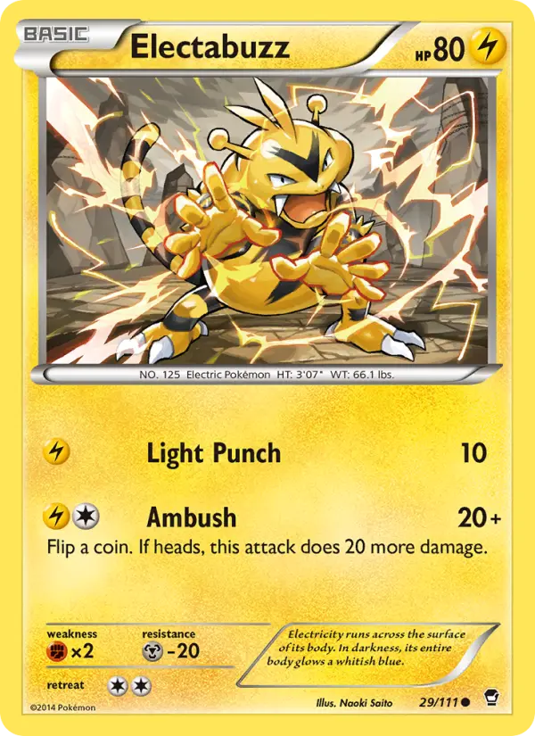 Electabuzz, Pokémon card