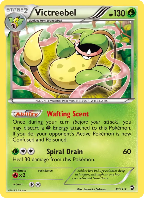 Victreebel, Pokémon card