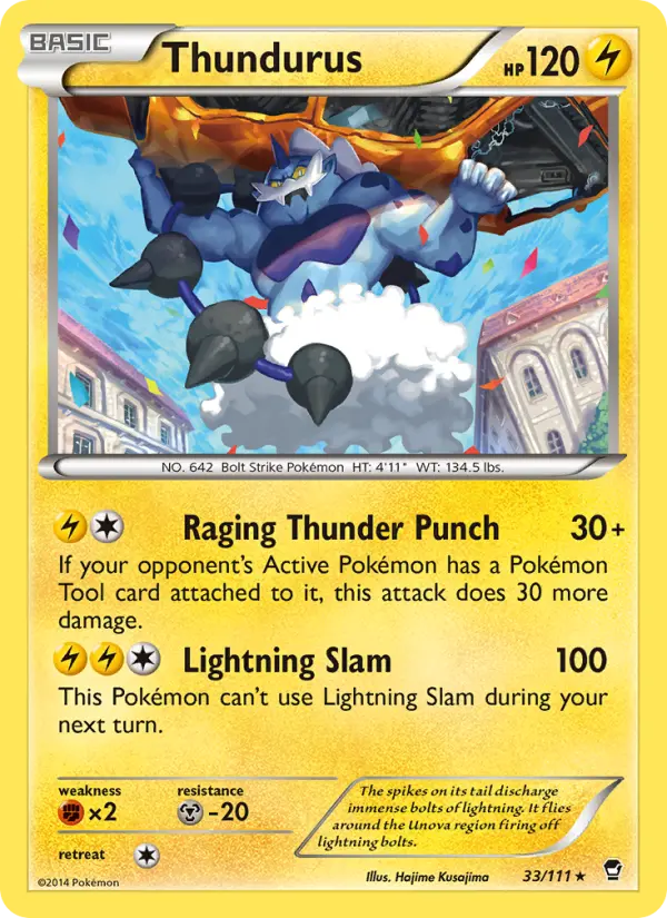Thundurus, Pokémon card