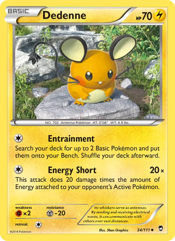 Dedenne, Pokémon card
