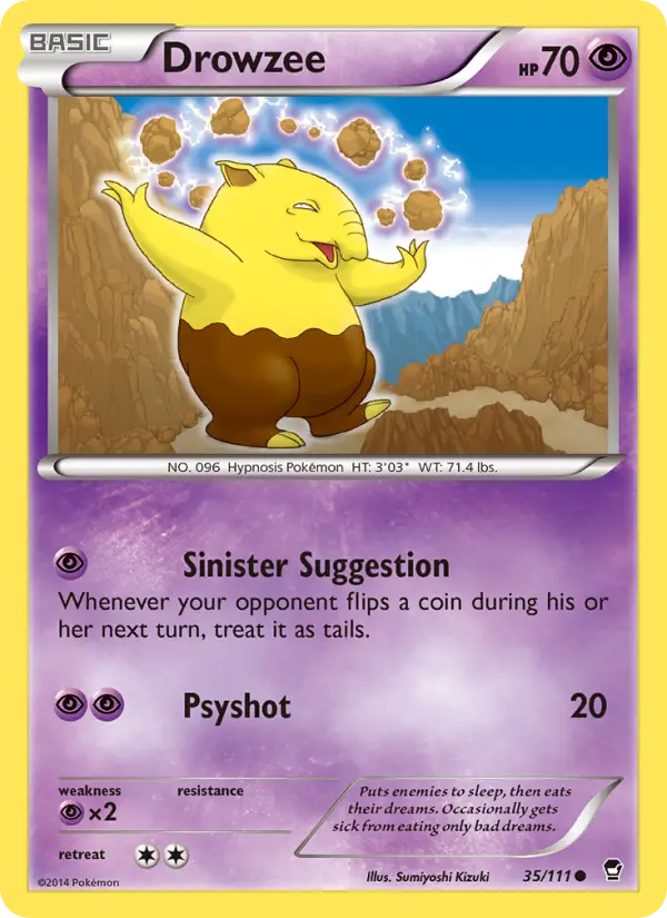 Drowzee, Pokémon card