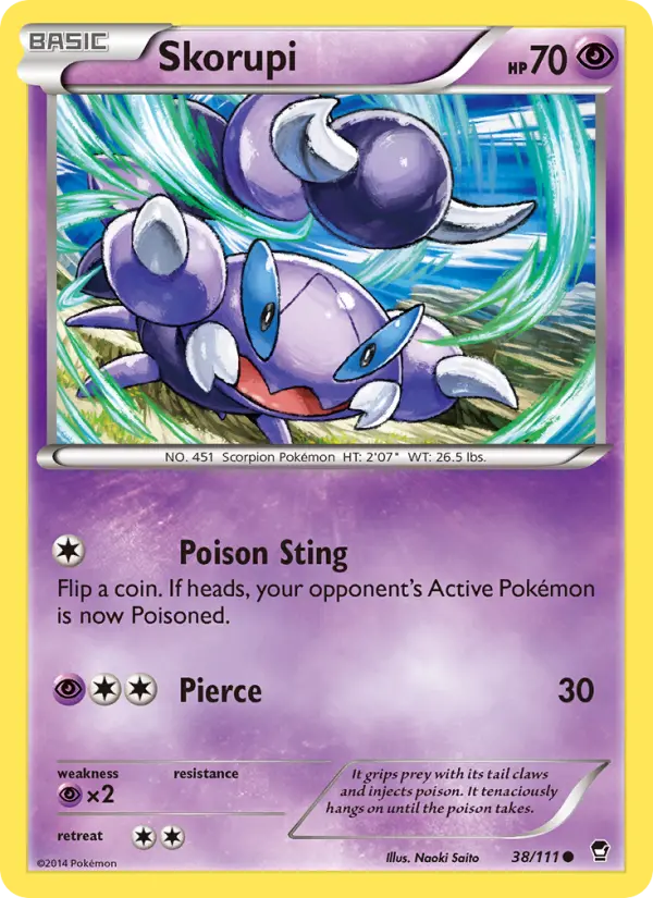 Skorupi, Pokémon card
