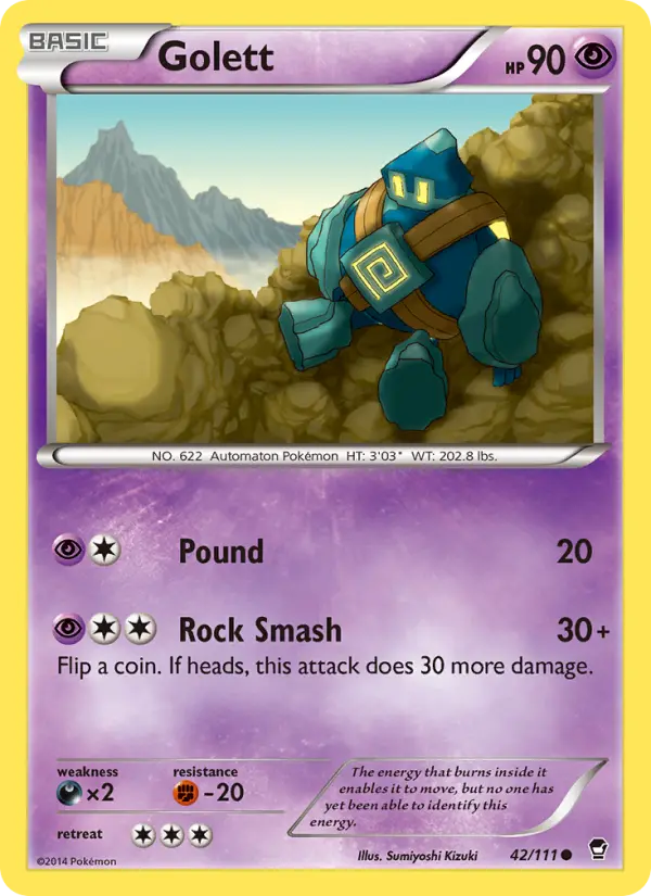 Golett, Pokémon card