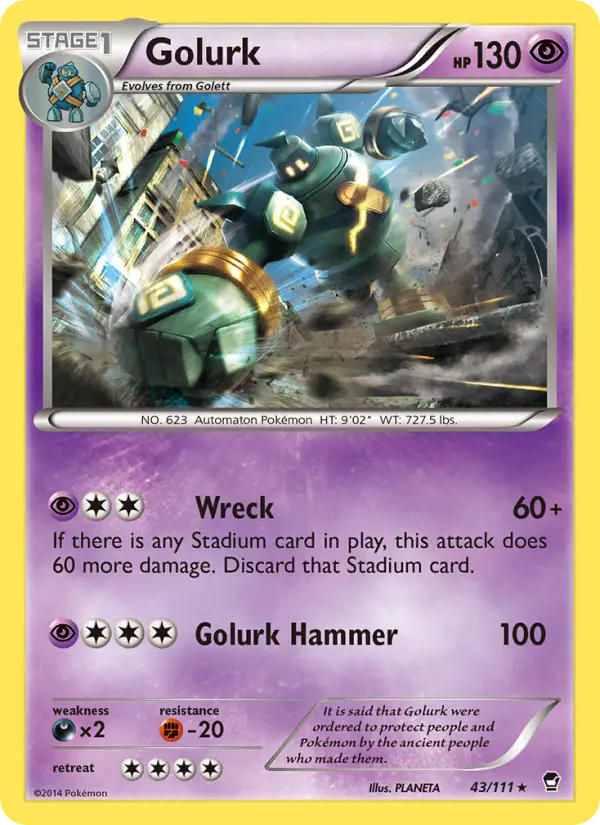 Golurk, Pokémon card