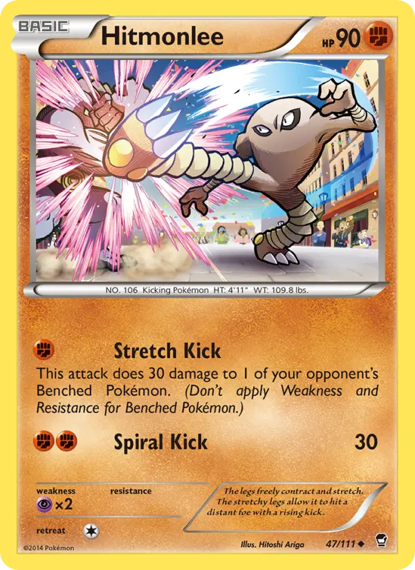 Hitmonlee, Pokémon card