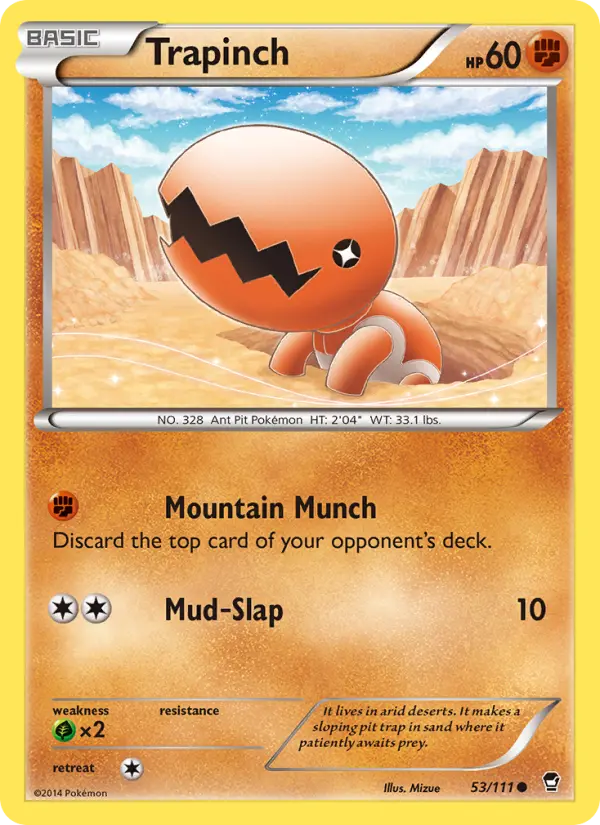 Trapinch, Pokémon card