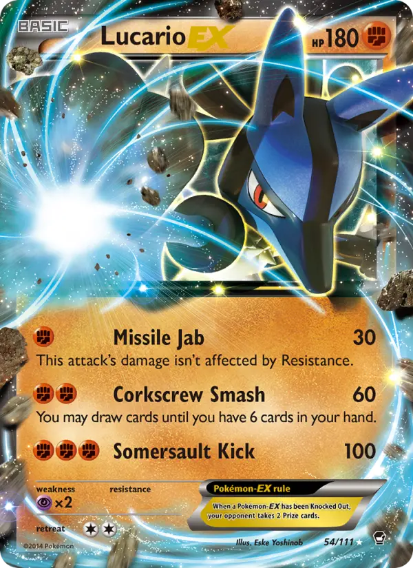 Lucario EX, Pokémon card