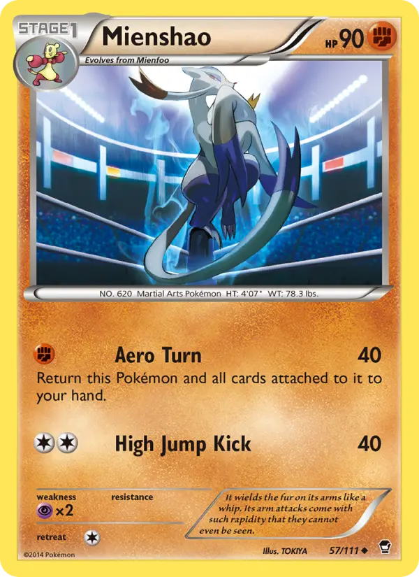 Mienshao, Pokémon card