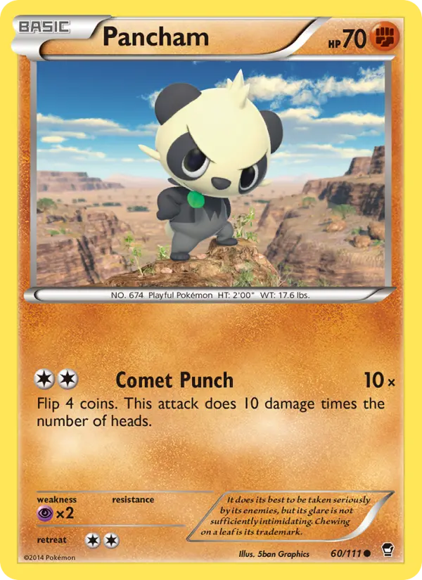 Pancham, Pokémon card
