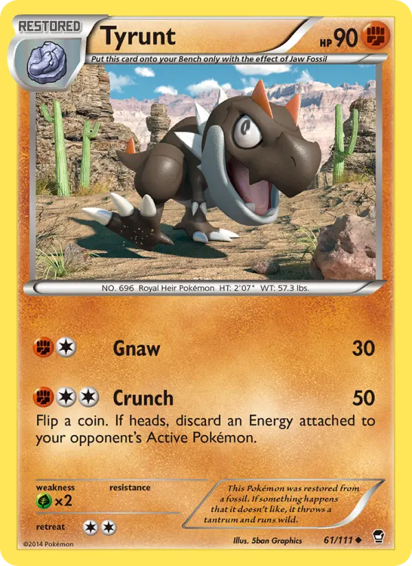 Tyrunt, Pokémon card