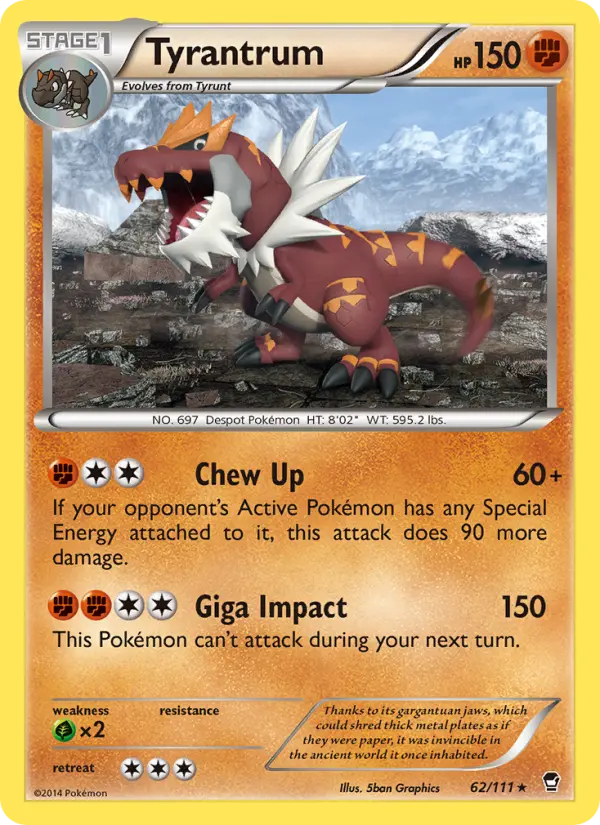 Tyrantrum, Pokémon card