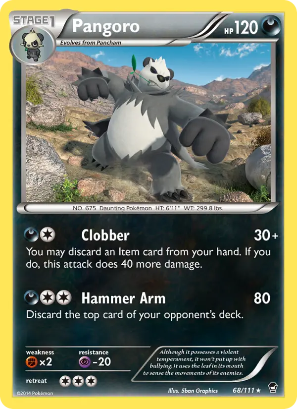 Pangoro, Pokémon card