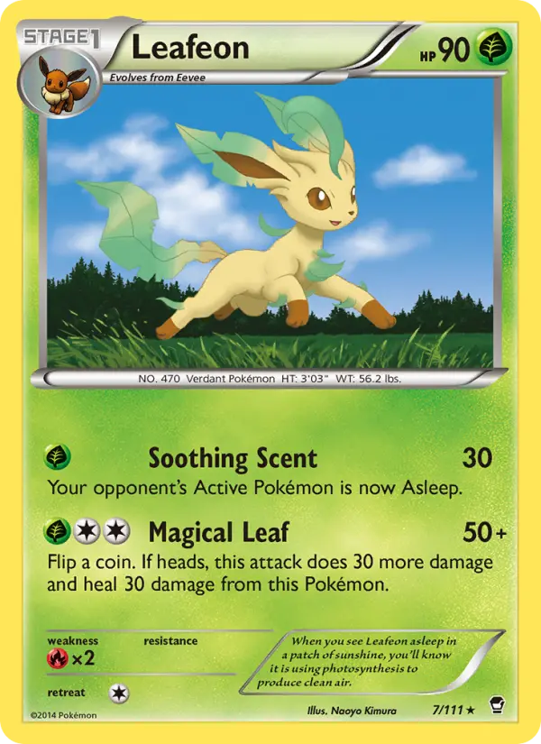 Leafeon, Pokémon card
