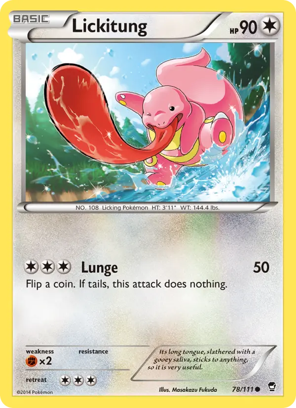 Lickitung, Pokémon card