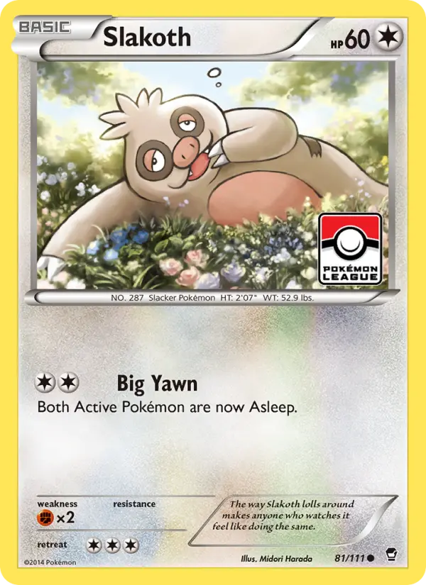 Slakoth, Pokémon card