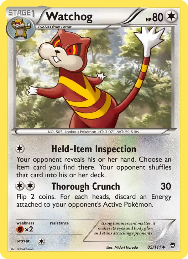 Watchog, Pokémon card