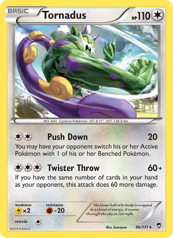 Tornadus, Pokémon card