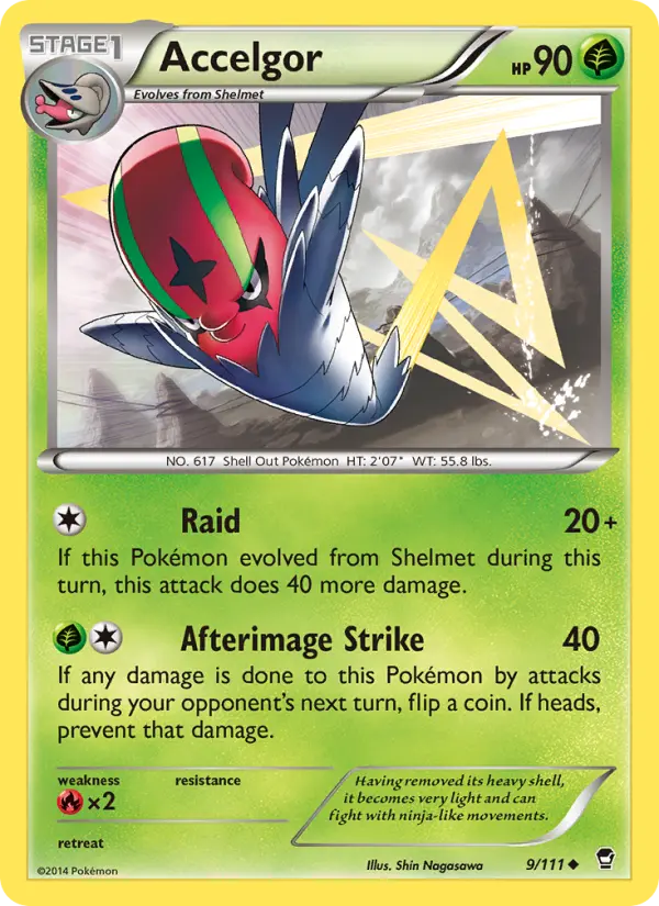 Accelgor, Pokémon card