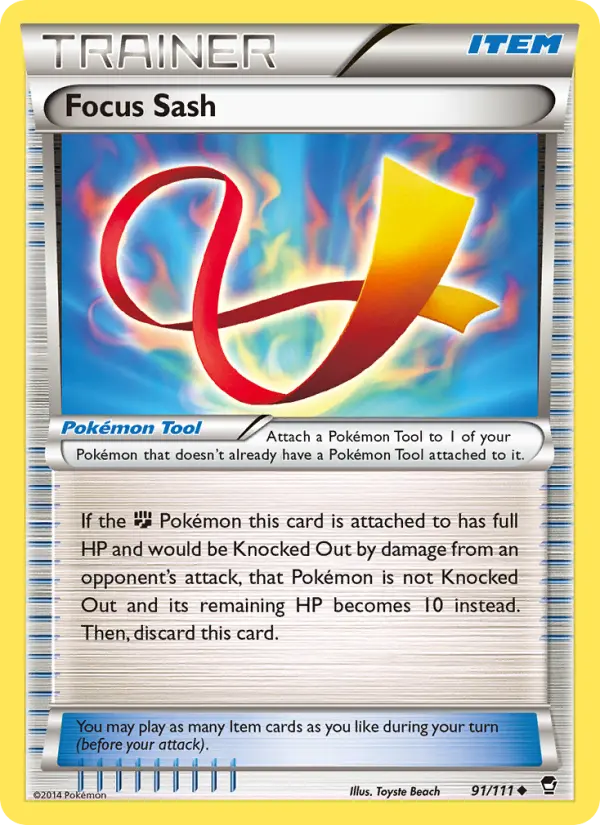 Focus Sash, Pokémon card