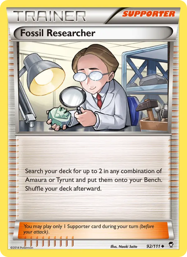 Fossil Researcher, Pokémon card