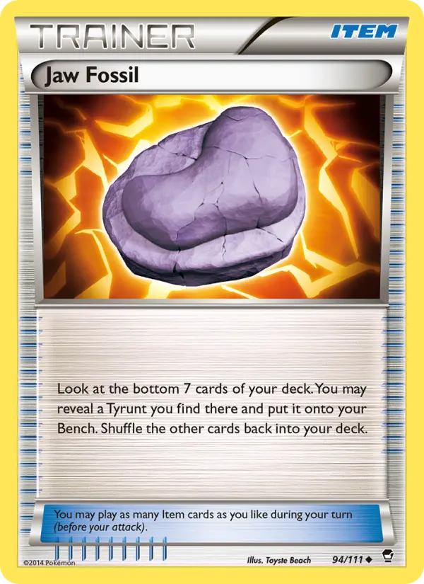 Jaw Fossil, Pokémon card