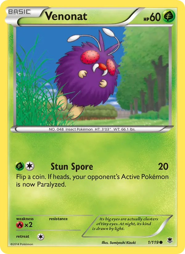 Venonat, Pokémon card