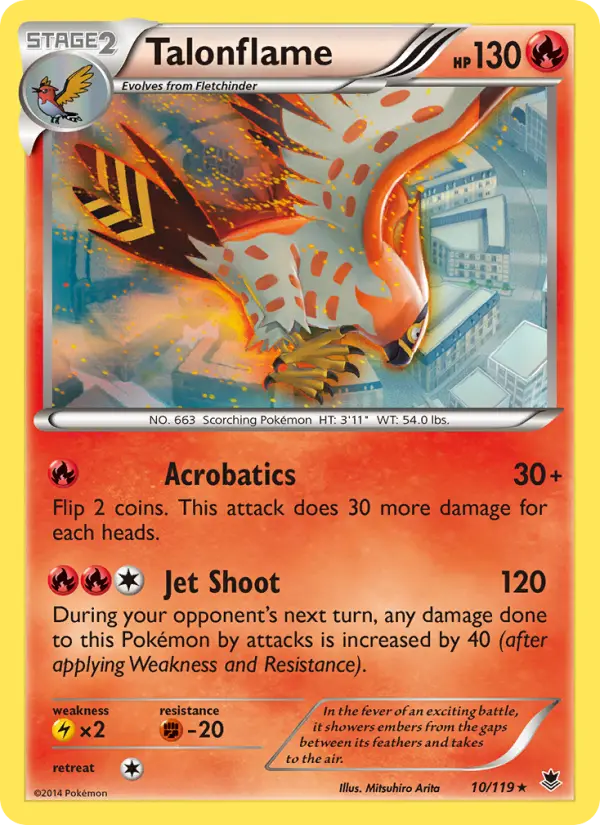 Talonflame, Pokémon card