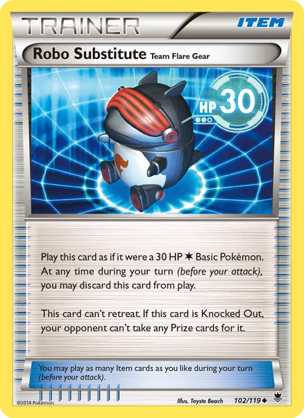 Robo Substitute Team Flare Gear, Pokémon card