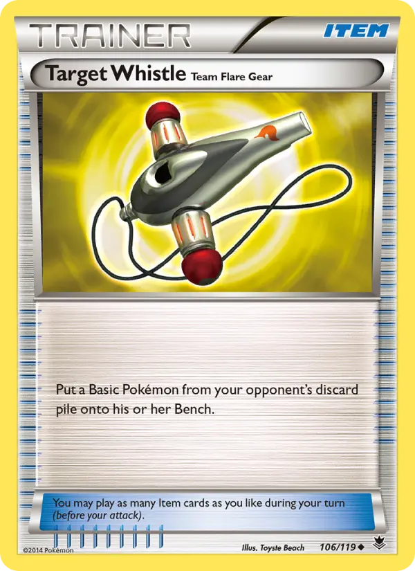 Target Whistle Team Flare Gear, Pokémon card