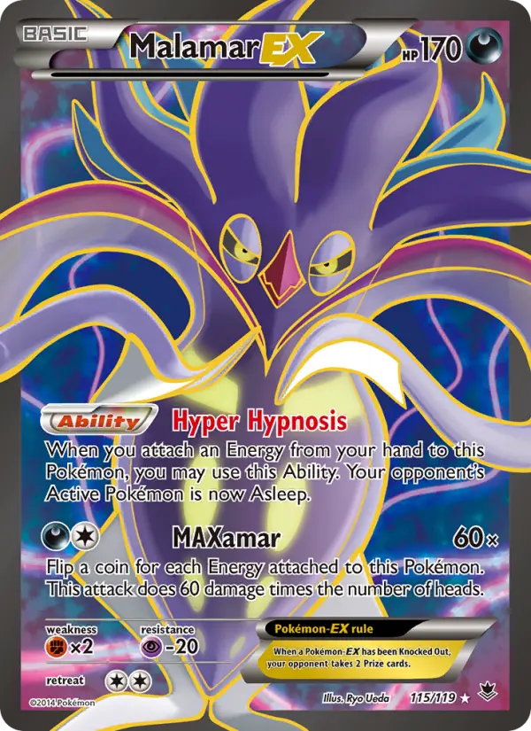 Malamar EX, Pokémon card