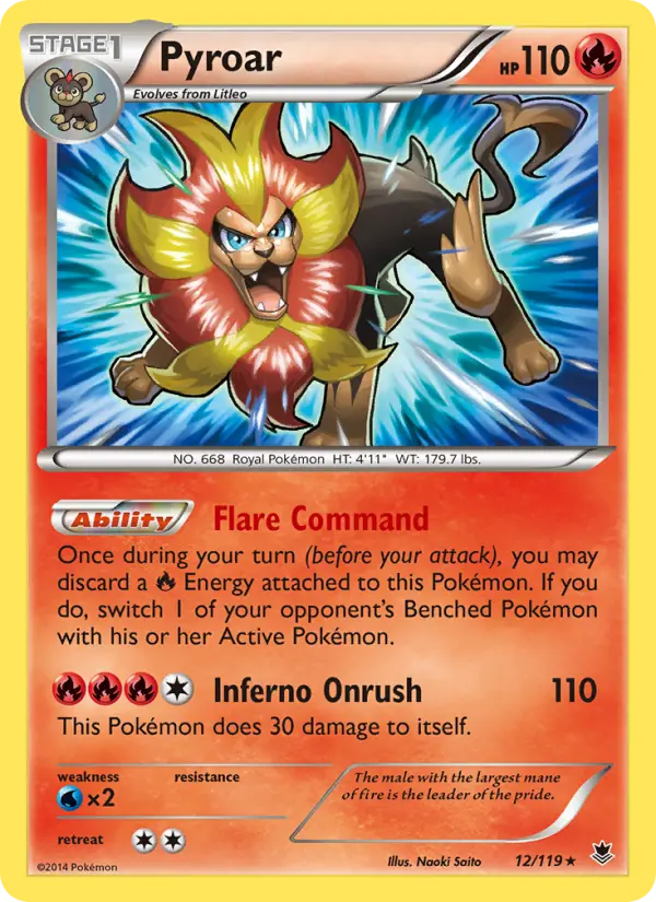 Pyroar, Pokémon card