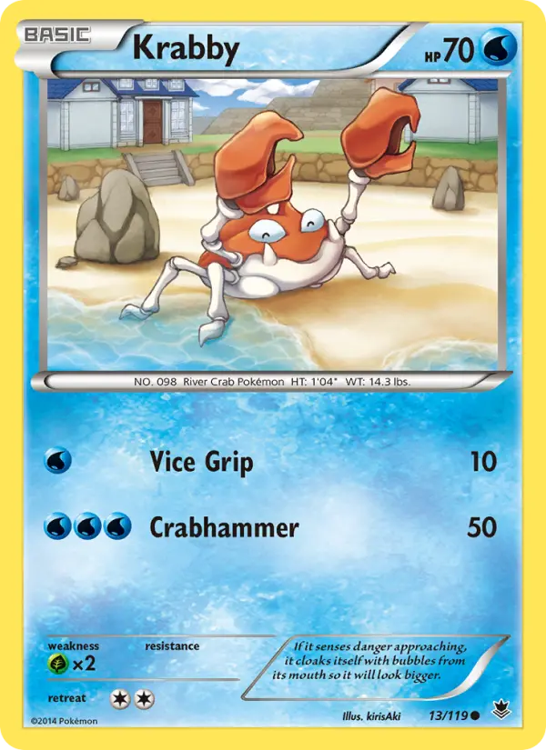 Krabby, Pokémon card