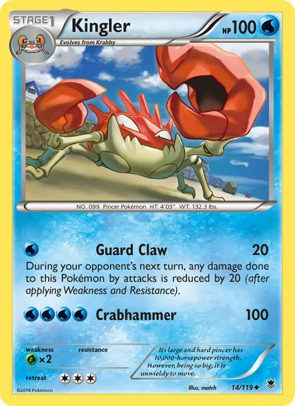 Kingler, Pokémon card