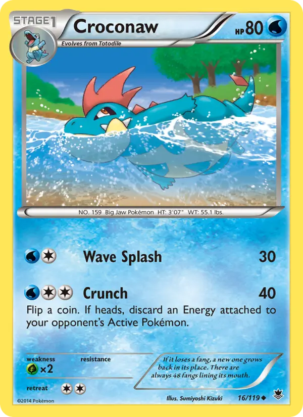 Croconaw, Pokémon card