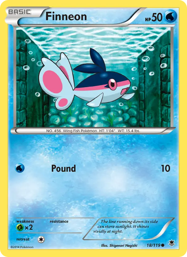 Finneon, Pokémon card