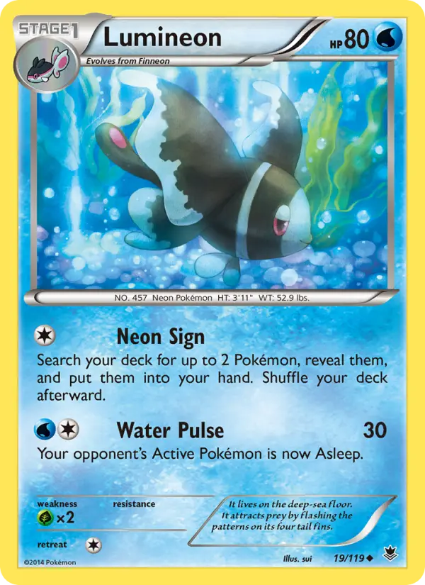 Lumineon, Pokémon card