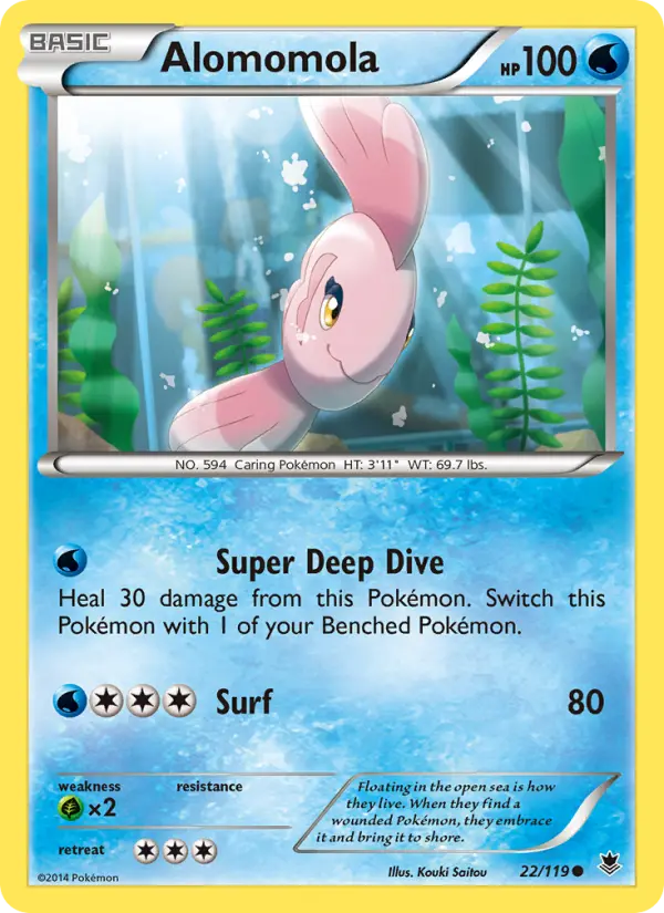 Alomomola, Pokémon card