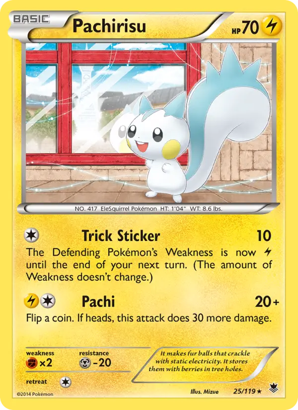 Pachirisu, Pokémon card