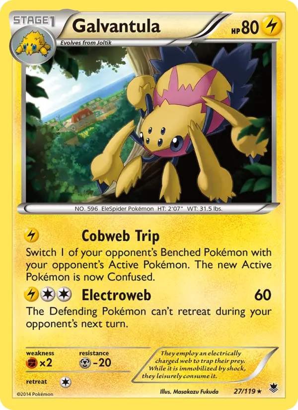 Galvantula, Pokémon card